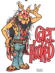 captain hooked vintage t-shirt iron-on