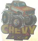 chevy 4x4 truck vintage t-shirt iron-on transfer