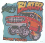 chevy blazer mudder trucker vintage t-shirt iron-on transfer