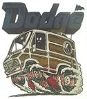 dodge van vintage t-shirt iron-on transfer