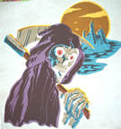 grim reaper vintage t-shirt iron-on heat transfer