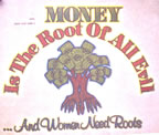 money is the root of all evil vintage t-shirt iron-on heat transfer