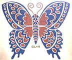 butterfly vintage t-shirt iron-on heat transfer