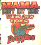 mama don't let your babies grow up to be preppies vintage t-shirt iron-on