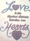 love is the shortest distance between two hearts vintage t-shirt iron-on