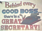 behind every good boss there is a great secretary vintage t-shirt iron-on heat transfer
