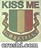 kiss me i'm italian vintage t-shirt iron-on