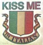 kiss me i'm italian vintage t-shirt iron-on heat transfer