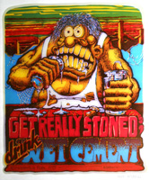 get really stoned drink wet cement t-shirt iron-on vintage