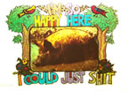 i'm so happy here I could just shit vintage t-shirt iron-on Unused Original Vintage T-Shirt Iron-On Heat Transfer