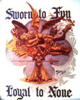 robert williams artist sworn to fun loyal to none original unused vintage t-shirt iron-on heat transfer 1970's