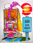 high gear hauler semi-truck vintage t-shirt iron-on transfer