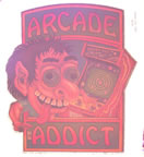 arcade addict vintage t-shirt iron-on