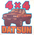 datsun 4x4 truck pick-up truck vintage t-shirt iron-on transfer