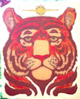 tiger face vintage t-shirt iron-on