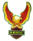 kawasaki eagle vintage 1970's t-shirt iron-on