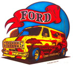 ford van vintage t-shirt iron-on transfer