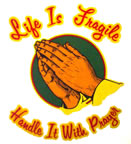life is fragile handle it with prayer vintage t-shirt iron-on