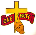 one way god christian jesus vintage t-shirt transfer iron-on