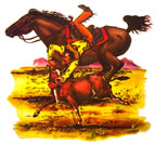 rodeo western cowboy vintage t-shirt iron-on unused