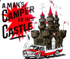 a man's camper is his castle vintage 1970's t-shirt iron-on