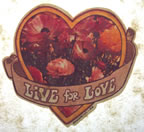 live for love vintage t-shirt iron-on