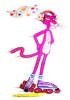 pink panther vintage t-shirt iron-on