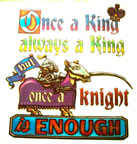 once a king always a king but once a knight is enough Unused Original Vintage T-Shirt Iron-On Heat Transfer