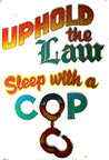 uphold the law sleep with a cop vintage t-shirt iron-on