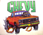 chevy truck vintage t-shirt iron-on transfer