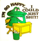 so happy i could just shit vintage t-shirt iron-on transfer
