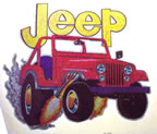 jeep truck vintage t-shirt iron-on transfer