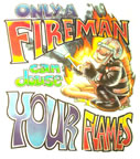only a fireman can douse your flames vintage t-shirt fireman iron-on transfer