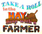 take a roll in the hay sleep with a farmer vintage t-shirt iron-on heat transfer
