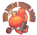 beer builds better bodies vintage t-shirt iron-on
