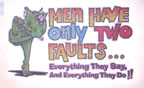 men have only two faults vintage t-shirt iron-on
