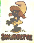 smurfette vintage t-shirt iron-on