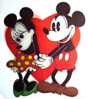 mickey & minnie mouse vintage t-shirt iron-on unused