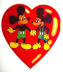 mickey and minnie mouse vintage t-shirt iron-on unused