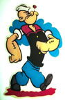 popeye vintage t-shirt iron-on unused