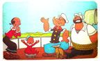 popeye vintage t-shirt iron-on unused