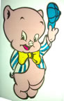 porky pig vintage t-shirt iron-on unused