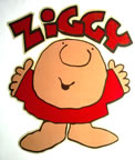 ziggy cartoon vintage t-shirt iron-on unused