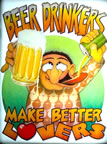 beer drinkers make better lovers vintage t-shirt iron-on