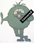 middle finger green guy green herman Unused Original Vintage T-Shirt Iron-On Heat Transfer