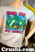 frogs your pad or mine vintage t-shirt iron-on vintage t-shirts iron-ons