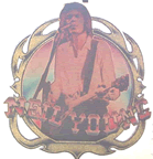 neil young guitar live vintage 1970's t-shirt iron-on