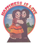 raggedy ann andy happiness is love vintage t-shirt iron-on