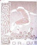 skate or die skateboard 1970's vintage t-shirt iron-on