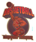 basketball hardwood thunder vintage t-shirt iron-on